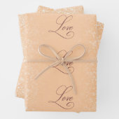 Blush Glitter Gradient Kleur FFCBA1 Inpakpapier Vel (In situ)