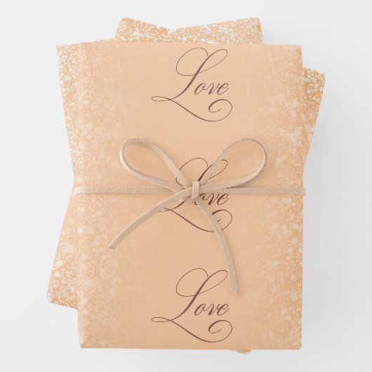 Blush Glitter Gradient Kleur FFCBA1 Inpakpapier Vel (In situ)