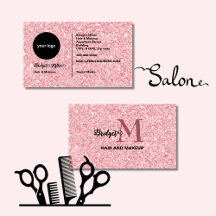 Blush Glitter haar Make-up monogram Logo