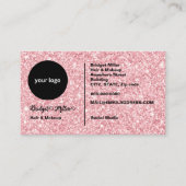 Blush Glitter haar Make-up monogram Logo Visitekaartje (Voorkant)