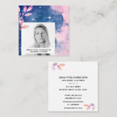 *~* Blush Glitter Hair Model Actrice Sterren FOTO Vierkante Visitekaartje (Voorkant / Achterkant)