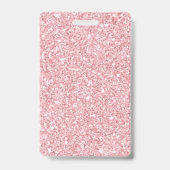 Blush Glitter hair salon elegant script photo Badge (Achterkant)