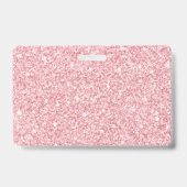 Blush Glitter hair salon elegant script photo Badge (Achterkant)