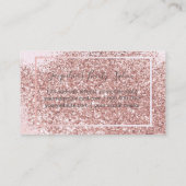 Blush Glitter Makeup Artist Afsprakenkaartje (Achterkant)