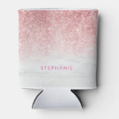 Blush Glitter Marble Aangepaste Naam Koeler (Voorkant)