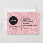 Blush Glitter Monogram Hair & Makeup Gift card (Voorkant)