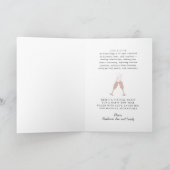 Blush Glitter Numerology Prediction Nieuwjaar 2022 Feestdagen Kaart (Binnen)