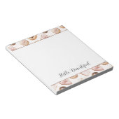 Blush Glitter Pink Cream Brown Hearts Treats Notitieblok (Schuin)