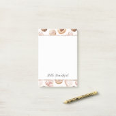 Blush Glitter Pink Cream Brown Hearts Treats Post-it® Notes (Op bureau)