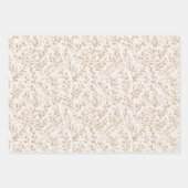 Blush Glitter Pink Cream Floral Bridal Shower Inpakpapier Vel (Voorkant)