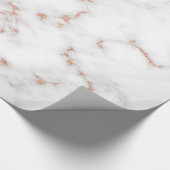 Blush Glitter Pink White Marble Glossy Cadeaupapier (Hoek)