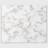 Blush Glitter Pink White Marble Glossy Cadeaupapier (Vlak)