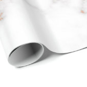 Blush Glitter Pink White Marble Glossy Cadeaupapier (Rol Hoek)