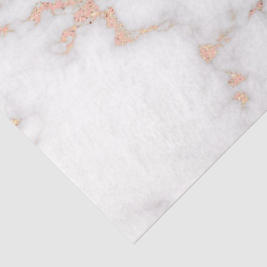 Blush Glitter Pink White Marble Modern Tissuepapier (Detail)