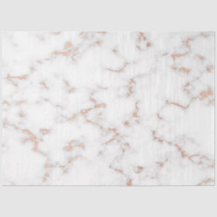 Blush Glitter Pink White Marble Modern Tissuepapier