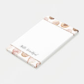 Blush Glitter Roze Crème Bruine Hartjes Traktaties Post-it® Notes (Schuin)