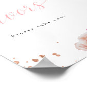 Blush Glitter Vrijgezellenfeest Favors Tafelblad T Poster (Hoek)