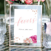 Blush Glitter Vrijgezellenfeest Favors Tafelblad T Poster