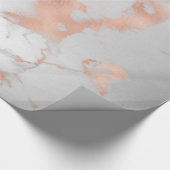 Blush Glitter White Pink Marble Glossy Cadeaupapier (Hoek)