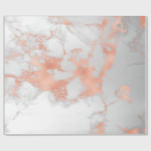 Blush Glitter White Pink Marble Glossy Cadeaupapier (Vlak)