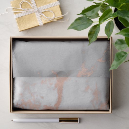 Blush Glitter White Pink Marble Modern Tissuepapier (Geschenk)