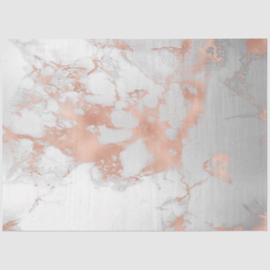 Blush Glitter White Pink Marble Modern Tissuepapier (Voorkant)