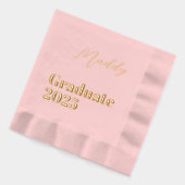 Blush & Gold Afstuderen 2025 Party servetten (Links)