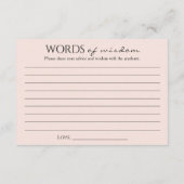 Blush Gold Afstuderen Wijsheid Afstuderen Informatiekaartje (Achterkant)