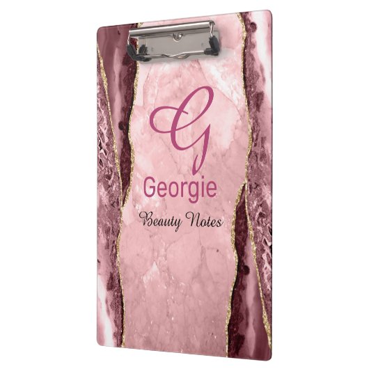 Blush & Gold Agate Klembord (Links)