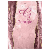 Blush & Gold Agate Klembord (Achterkant)