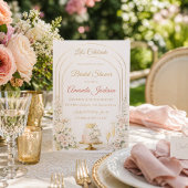 Blush Gold Arch Chic Invitation Kaart