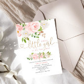 Blush gold baby shower-uitnodiging kaart