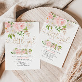 Blush gold baby shower-uitnodiging kaart