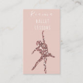 Blush & Gold Ballet Lessons Leerkrachten Sociale m Visitekaartje (Voorkant)