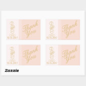 Blush Gold Bedankt Stickers (Vel)