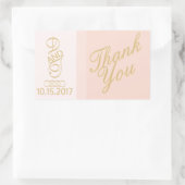 Blush Gold Bedankt Stickers (Tas)
