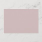Blush & Gold betoverde stoffige roze bruiloft deta Informatiekaartje (Achterkant)