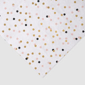 Blush, Gold Black Kleurrijke Confetti Stippen Patr Tissuepapier (Detail)