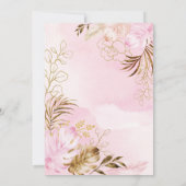 Blush Gold Boho Oerwoud Wild Een eerste geboorte m Kaart (Achterkant)