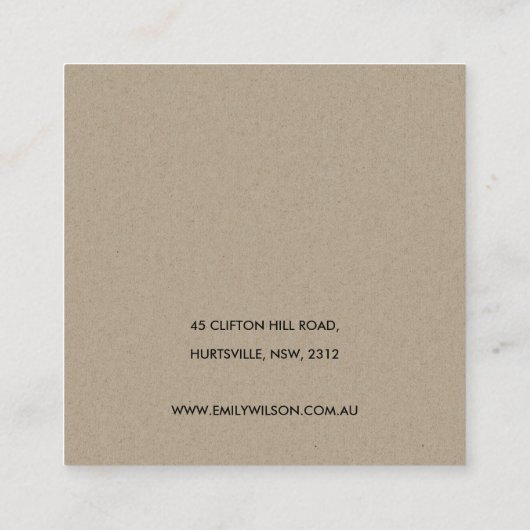 BLUSH GOLD BORDEAUX ROOS BLOEMENOORBEL DISPLAY VIERKANTE VISITEKAARTJE (Achterkant)