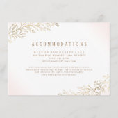 Blush Gold botanical foliage accommodatie Informatiekaartje (Voorkant)