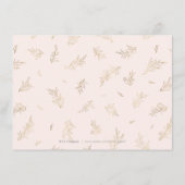Blush Gold botanical foliage accommodatie Informatiekaartje (Achterkant)