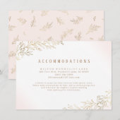 Blush Gold botanical foliage accommodatie Informatiekaartje (Voorkant / Achterkant)