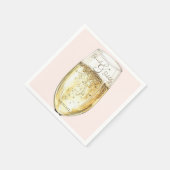 Blush & Gold Bruids Brunch & Bubble Shower Servet (Hoek)