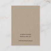 BLUSH GOLD BURGUNDY ROOS FLORAL EARRING DISPLAY VISITEKAARTJE (Achterkant)