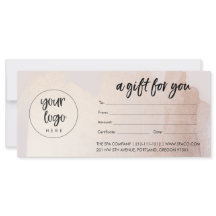 Blush Gold Business Cadeaubon met Logo