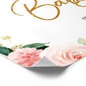 Blush Gold Butterfly Baby shower Welcome Sign Poster (Hoek)