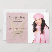 Blush Gold Butterfly Quinceañera Save The Date (Voorkant)