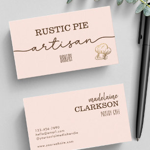 Blush Gold Chef Pet Bakkerij Visitekaartje