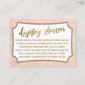 Blush & Gold Confetti Display Vrijgezellenfeest Ca Informatiekaartje (Voorkant)